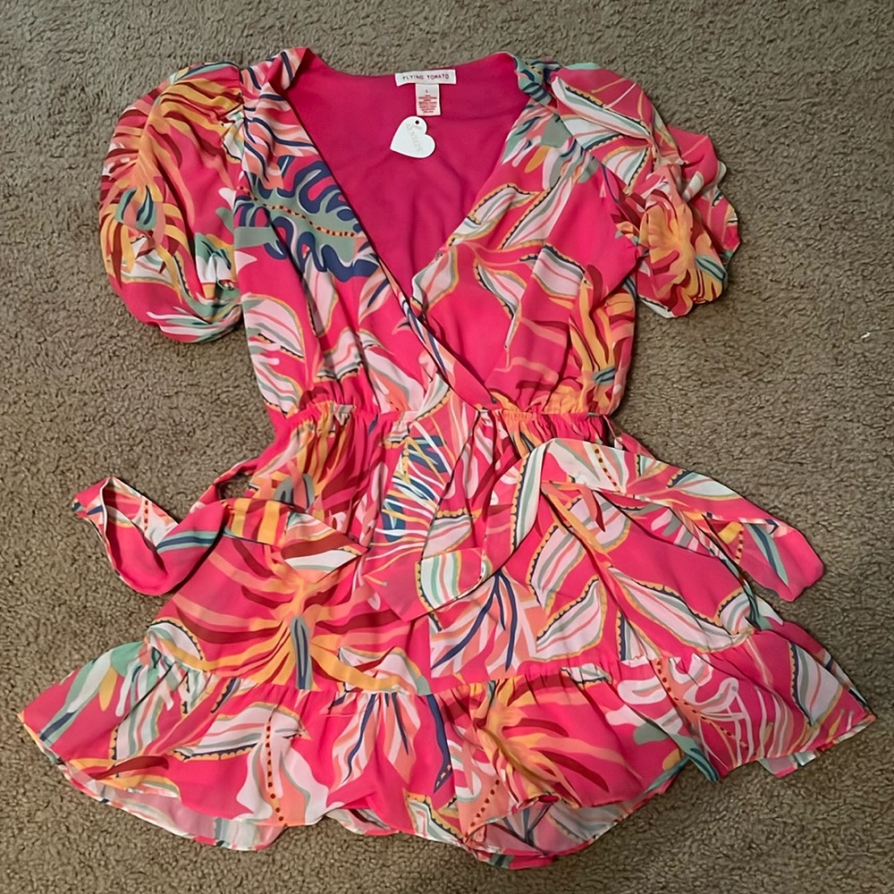 Flying tomato pink romper